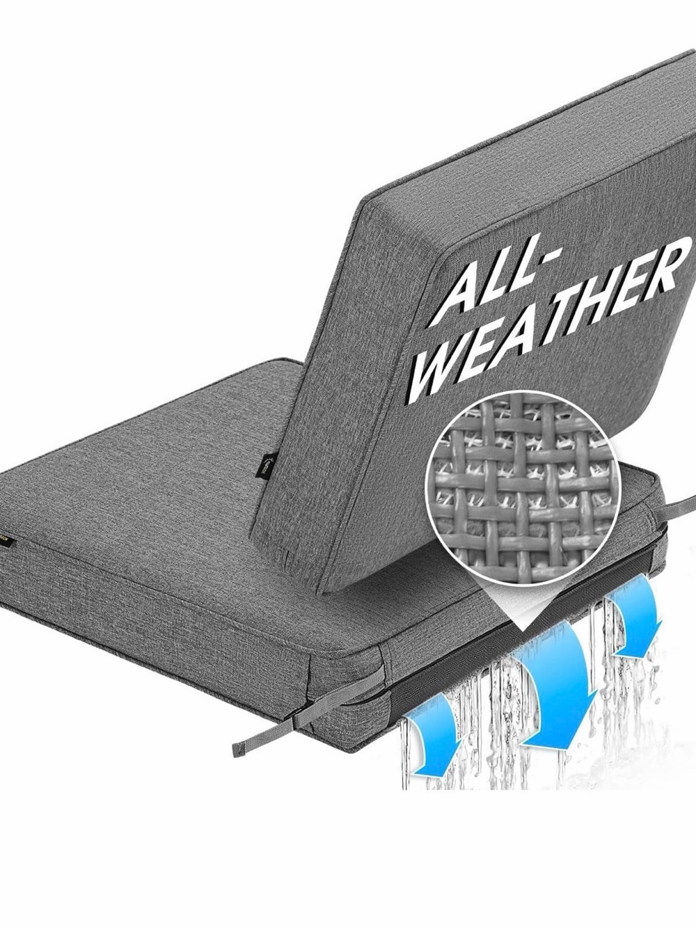 Gray All-Weather Cushion Cover for Headsets by